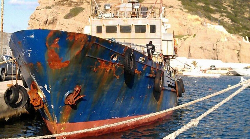 The Zahra ship seized in Crete. Photo: Greek Coast Guard