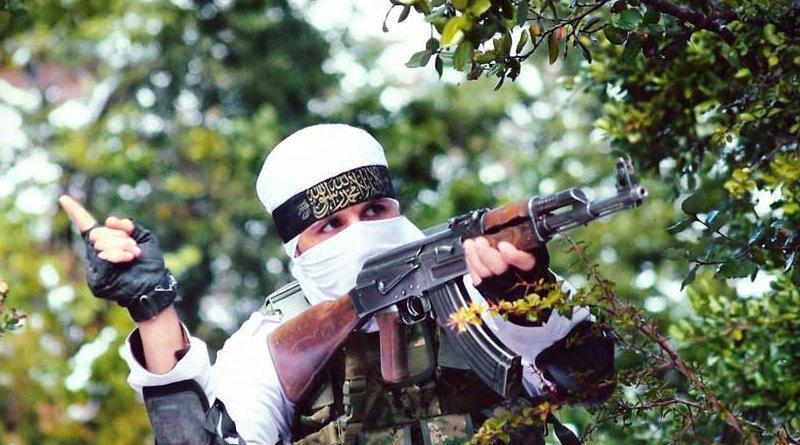 A Katibat Imam al Bukhari (KIB) militant.