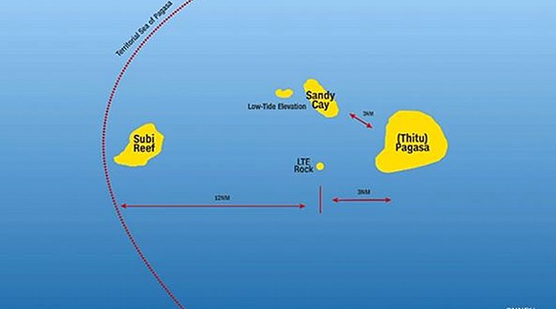 Location of Sandy Cay in South China Sea