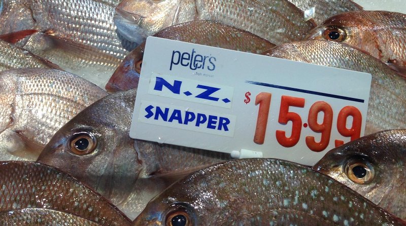 New Zealand snapper on sale at the Sydney Fish Market Credit Reg Watson