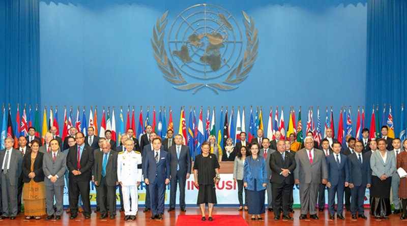 Group photo of the United Nations Economic and Social Commission for Asia and the Pacific (ESCAP) in its 75th session in Bangkok