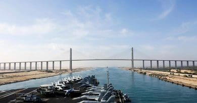 USS Abraham Lincoln transits Suez Canal. Photo Credit: US Navy