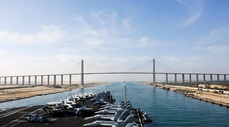 USS Abraham Lincoln transits Suez Canal. Photo Credit: US Navy