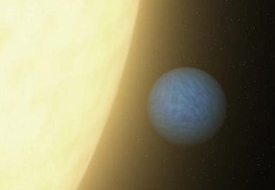 An artist's concept of super-Earth planet 55 Cancri e, which races around its host star once every 18 hours. New research led by Penn State astronomers improves our understanding of how large super-Earth planets with small, quick orbits form. Credit NASA/JPL-Caltech