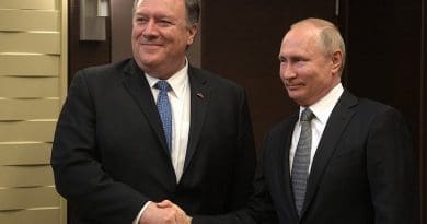 US Secretary of State Mike Pompeo with Russia's President Vladimir Putin. Photo Credit: Kremlin.ru