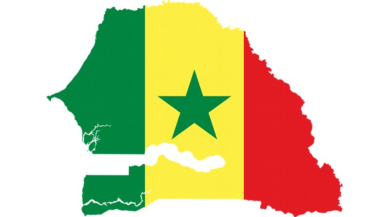 senegal flag map