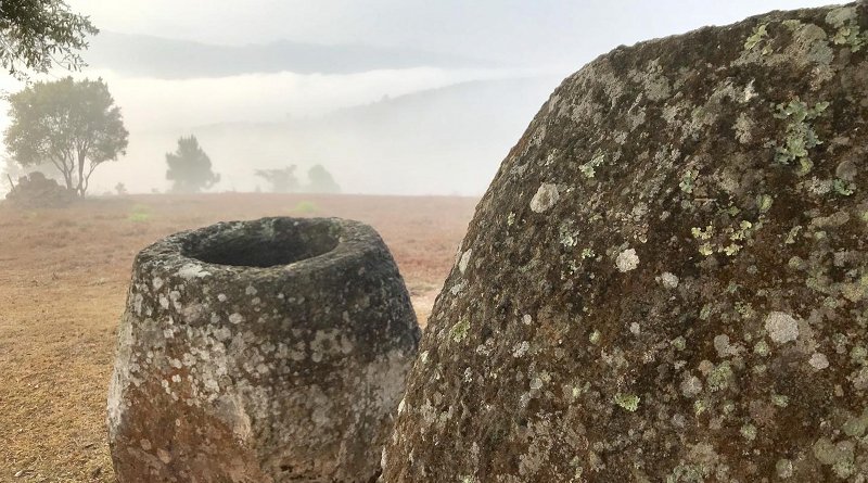 Sandstone megalithic jar Xiengkhouang Province, Laos. Credit Image: ANU