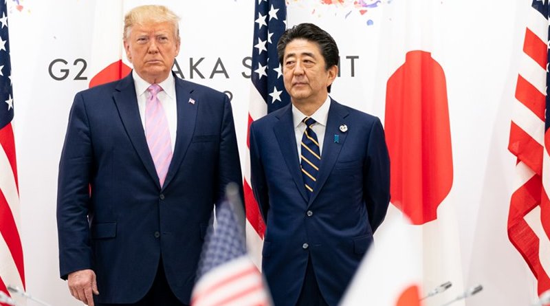 President Donald J. Trump participates in a bilateral meeting with Japanese Prime Minister Shinzo Abe at the G20 Japan Summit Friday, June 28, 2019, in Osaka, Japan. (Official White House Photo by Shealah Craighead)