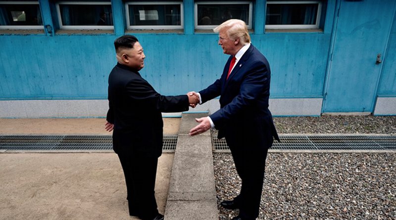 US President Donald Trump and North Korea's Kim Jong Un at the DMZ. Photo Credit: White House