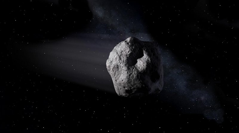 This is an artist's concept of a near-Earth object. Credit NASA/JPL
