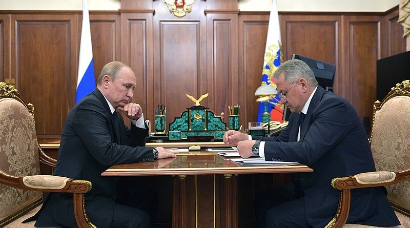 Russia's President Vladimir Putin with Defence Minister Sergei Shoigu. Photo Credit: Kremlin.ru