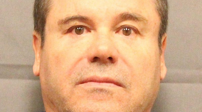 Joaquín “El Chapo” Guzmán booking photo in 2017. Photo Credit: DEA, Wikipedia Commons