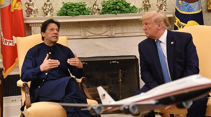 Pakistani Prime Minister Imran Khan meets US President Donald Trump at the White House. Photo Credit: White House Twitter