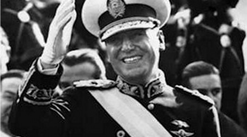 Argentina's Juan Domingo Perón at his 1946 inaugural parade. Source: Wikipedia Commons