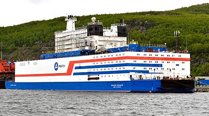 Russia's floating nuclear power plant Akademik Lomonosov. Photo Credit: Rosenergoatom