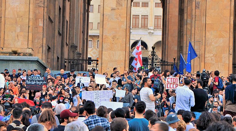 Protests in Georgia. Photo Credit: George Melashvili, Wikipedia Commons.