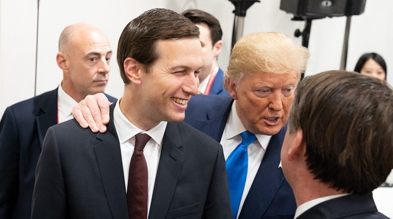 President Donald Trump speaks with Senior Advisor to the President Jared Kushner. Official White House Photo by Shealah Craighead