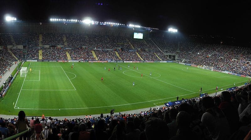 Teddy Stadium, Beitar's home ground. Photo Credit: Dindia, Wikipedia Commons