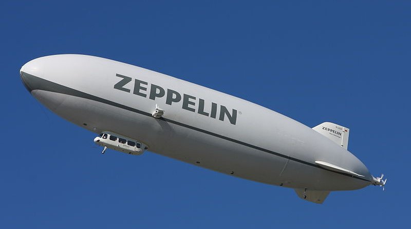 A modern airship, Zeppelin NT D-LZZF. Photo Credit: AngMoKio, Wikipedia Commons