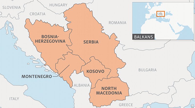Balkan region. Photo Credit: RFE/RL Macedonia Serbia Kosovo Montenegro bosnia