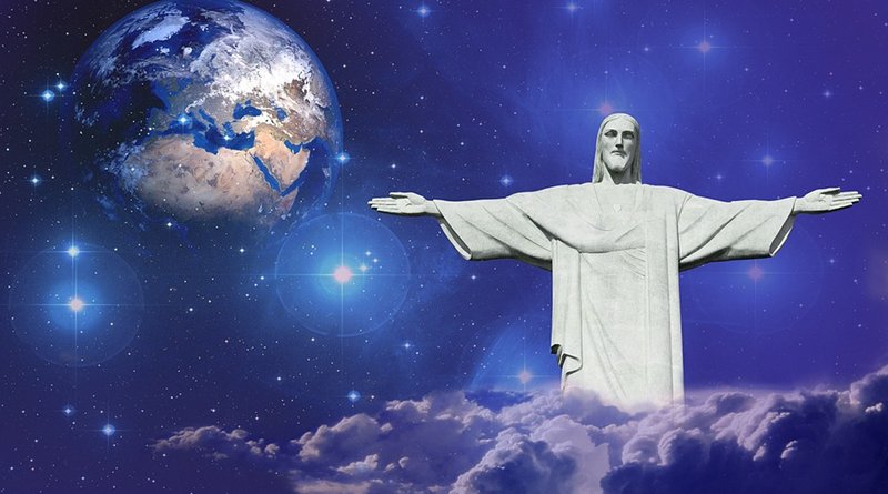 jesus earth statue globe
