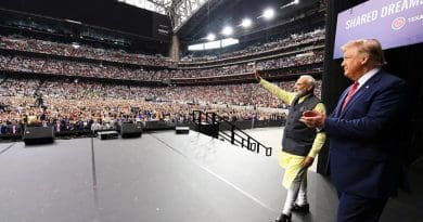 The Prime Minister, Shri Narendra Modi with the President of United States of America (USA), Mr. Donald Trump at the Howdy Modi, in Houston, USA. Photo Credit: India PM Office