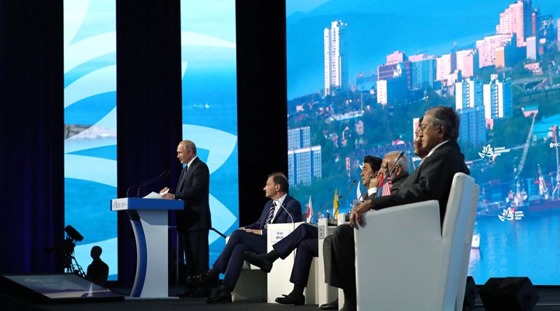 Russia's President Vladimir Putin at the Eastern Economic Forum. Photo Credit: Kremlin.ru