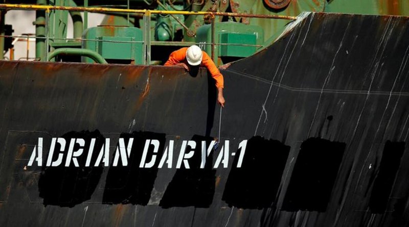 Iranian tanker Adrian Darya, formerly named Grace 1,(Twitter)
