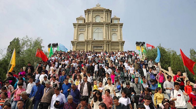 More than 10,000 Catholics celebrate the Marian feast day on Sept. 15 at the Mount of Our Lady of Seven Sorrows in northern China. (Photo supplied)