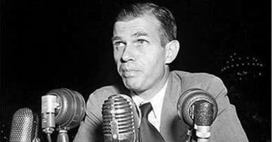 Alger Hiss (1948) denied Chambers's allegations and was convicted of perjury. Credit: Library of Congress. New York World-Telegram & Sun Collection, Wikipedia Commons
