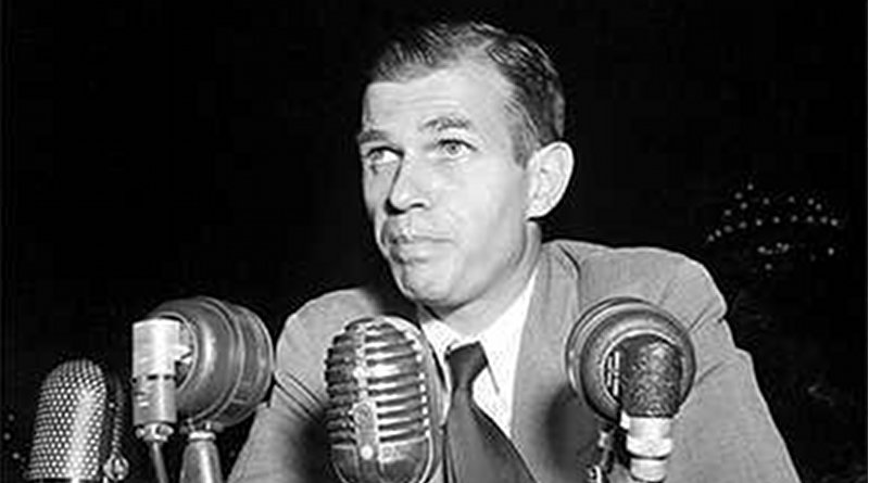 Alger Hiss (1948) denied Chambers's allegations and was convicted of perjury. Credit: Library of Congress. New York World-Telegram & Sun Collection, Wikipedia Commons