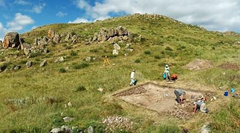 Excavation of the Dali settlement in southeastern Kazakhstan c. 2011 - wide Credit Michael Frachetti