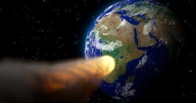 Artist's interpretation of asteroid nearing earth
