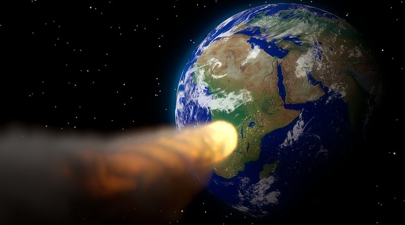 Artist's interpretation of asteroid nearing earth