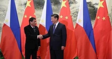 President Rodrigo Duterte and President Xi Jinping shake hands prior to their bilateral meetings at the Great Hall of the People in Beijing. Photo Credit: King Rodriguez of Philippine Presidential Department, Wikimedia Commons
