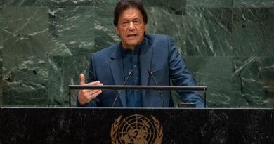 Pakistan's Prime Minister Imran Khan speaking at United Nations. Photo Credit: Pakistan Prime Minister office