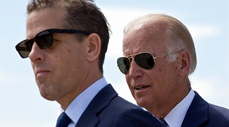 Hunter Biden and former US vice-president Joe Biden. Photo Credit: Fars News Agency