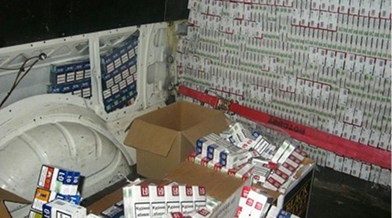Smuggled cigarettes. Photo Credit: Ukraine government
