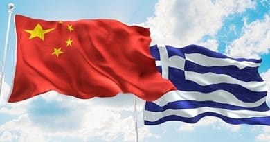 Flags of China and Greece