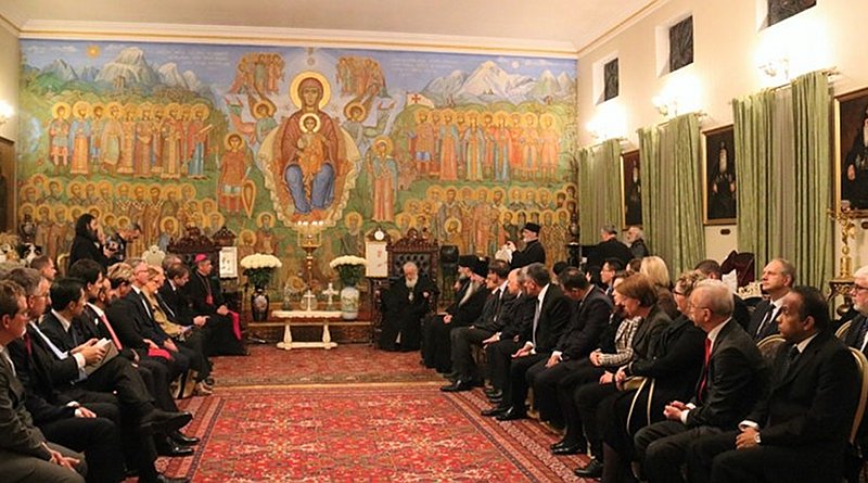 Georgian Orthodox Church patriarch Ilia II hosts foreign diplomats in the patriarchate. Photo: Patriarchate.ge