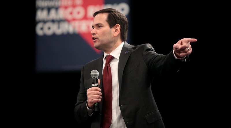 U.S. Senator Marco Rubio speaking with supporters at a campaign rally in Las Vegas, Nevada. Gage Skidmore / Flickr.com (CC BY-SA 2.0).