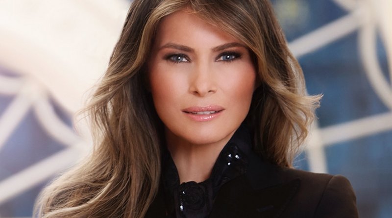 US First Lady Melania Trump, official portrait: Photo Credit: Regine Mahaux, The White House