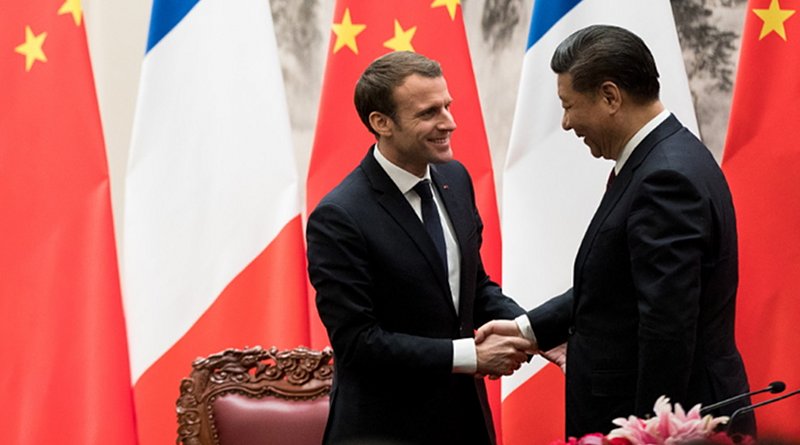 French President Emmanuel Macron and Chinese President Xi Jinping. Photo Credit: Elysee