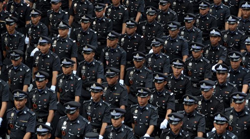 Malaysia police in parade. (shutterstock.com photo)