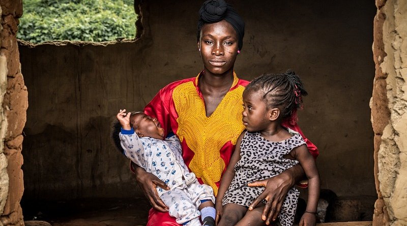 nigeria young woman mother children africa