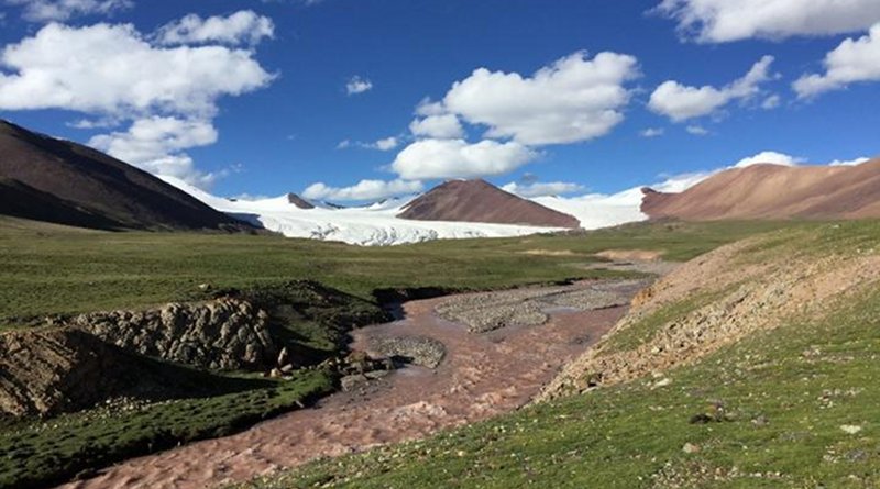 Meltwater runoff from the Dongkemadi Glacier on the Tibetan Plateau. CREDIT Image by Dr. ZENG Chen