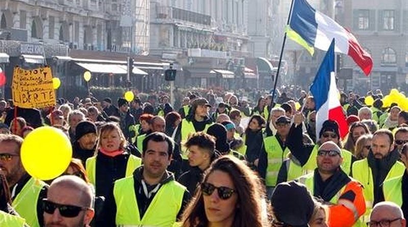 Yellow Vests protests in France. Photo Credit: Tasnim News Agency