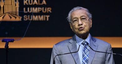 Malaysia's Prime Minister Mahathir Mohamad speaks at Kuala Lumpur Summit 2019. Photo Credit: Malaysia PM Office