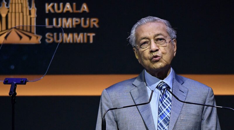 Malaysia's Prime Minister Mahathir Mohamad speaks at Kuala Lumpur Summit 2019. Photo Credit: Malaysia PM Office