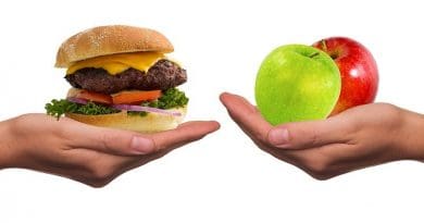 fasting fast diet hamburger fast food apple